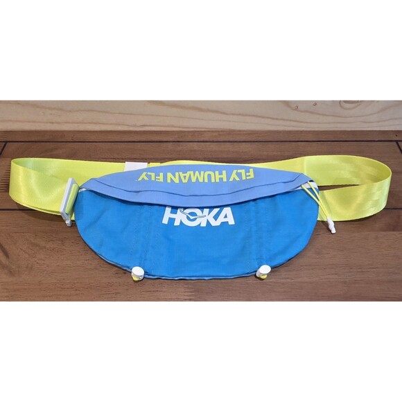 HOKA Fanny Waist Pack -Yellow / Teal - Adjustable - Zip Pockets belt bag NWOT - Picture 1 of 3